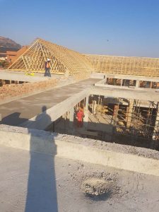 New Slate Roofing and Roof Truss Erection
