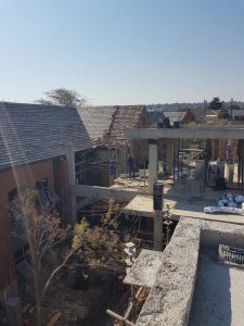 New Slate Roofing and Roof Truss Erection
