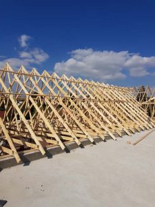 New Slate Roofing and Roof Truss Erection